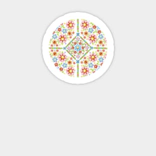 Millefiori Floral Pattern Sticker